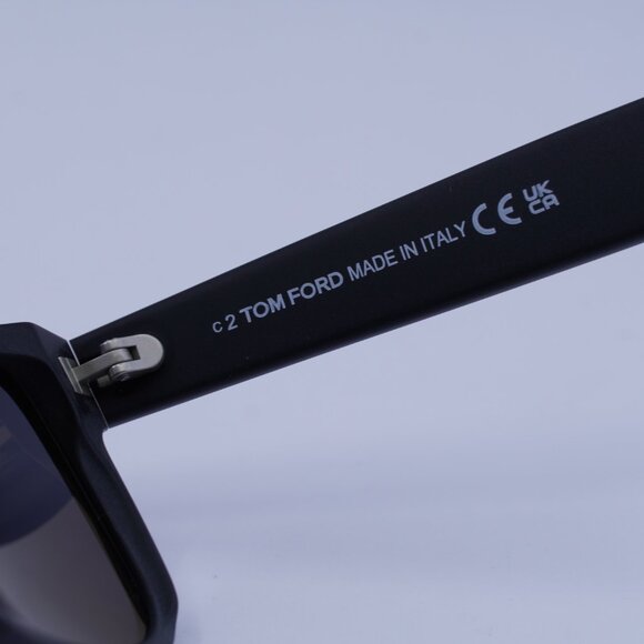 Tom Ford Polarized FT0999-N 02D Philippe Sunglasses Black Square Frame - Picture 7 of 10